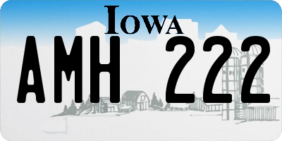 IA license plate AMH222