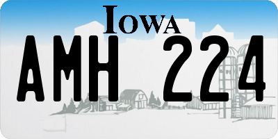 IA license plate AMH224