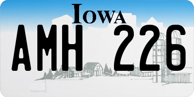 IA license plate AMH226