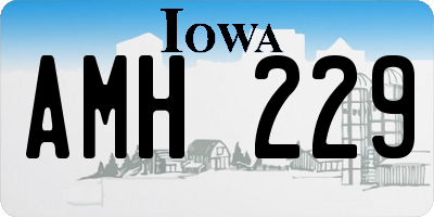 IA license plate AMH229
