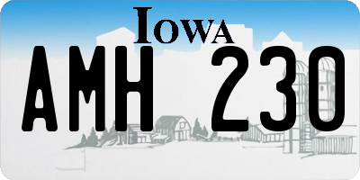 IA license plate AMH230