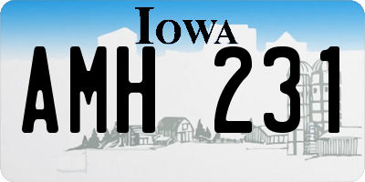 IA license plate AMH231