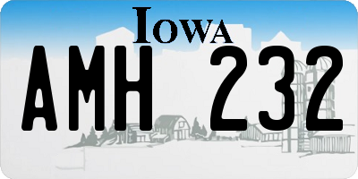 IA license plate AMH232