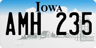 IA license plate AMH235