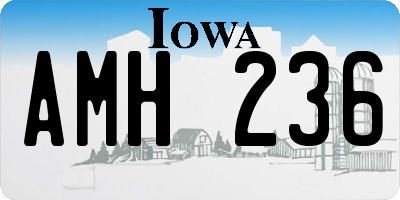 IA license plate AMH236