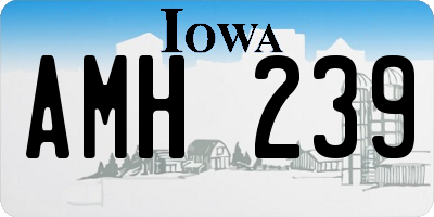 IA license plate AMH239