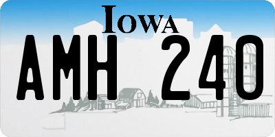 IA license plate AMH240