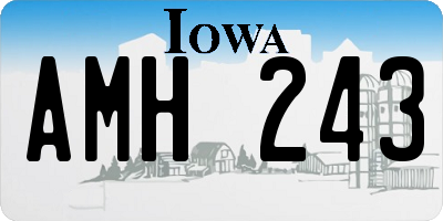 IA license plate AMH243