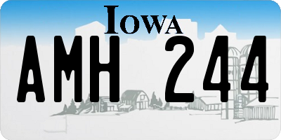 IA license plate AMH244