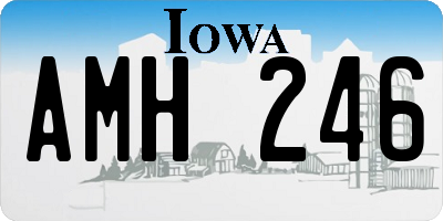 IA license plate AMH246