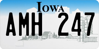 IA license plate AMH247