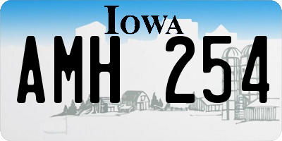 IA license plate AMH254