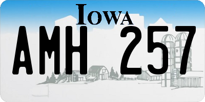 IA license plate AMH257
