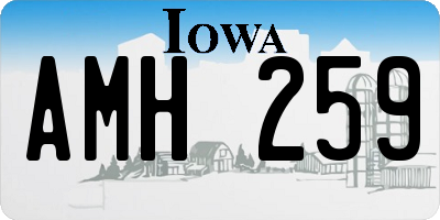 IA license plate AMH259