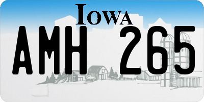 IA license plate AMH265