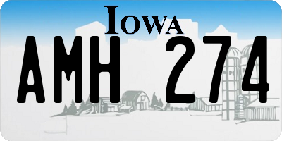 IA license plate AMH274