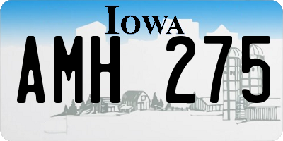 IA license plate AMH275