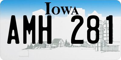IA license plate AMH281