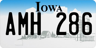 IA license plate AMH286