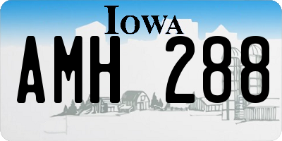 IA license plate AMH288