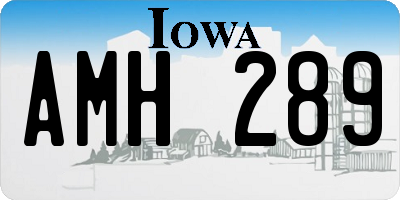 IA license plate AMH289