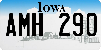 IA license plate AMH290