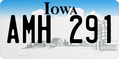 IA license plate AMH291