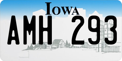 IA license plate AMH293