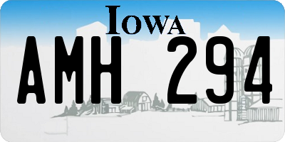 IA license plate AMH294