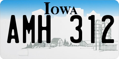 IA license plate AMH312