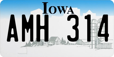 IA license plate AMH314