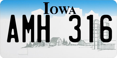 IA license plate AMH316