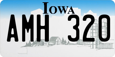 IA license plate AMH320