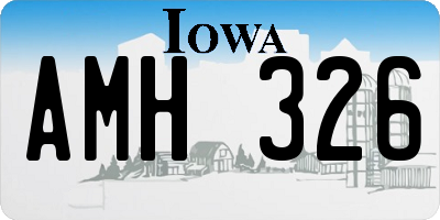 IA license plate AMH326