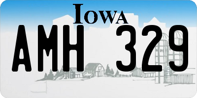 IA license plate AMH329