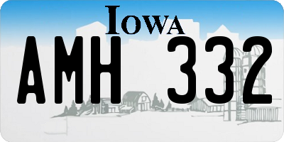 IA license plate AMH332