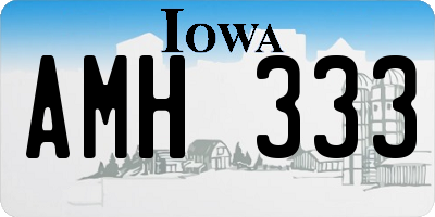 IA license plate AMH333