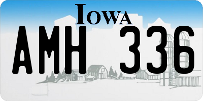 IA license plate AMH336
