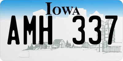 IA license plate AMH337