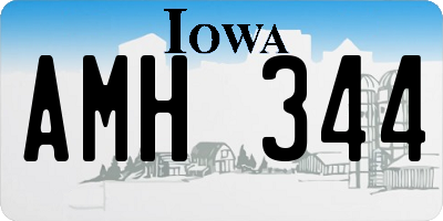 IA license plate AMH344