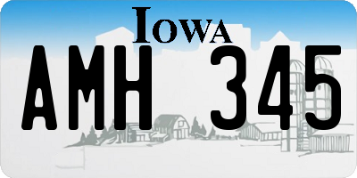 IA license plate AMH345