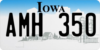 IA license plate AMH350