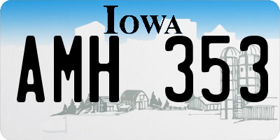 IA license plate AMH353