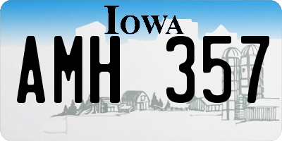 IA license plate AMH357
