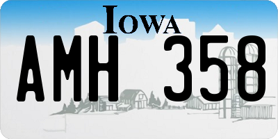 IA license plate AMH358