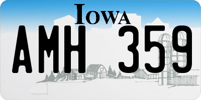 IA license plate AMH359