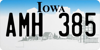 IA license plate AMH385