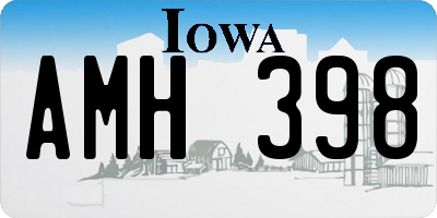 IA license plate AMH398