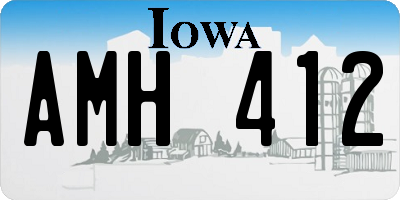 IA license plate AMH412