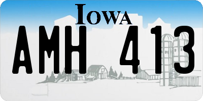 IA license plate AMH413